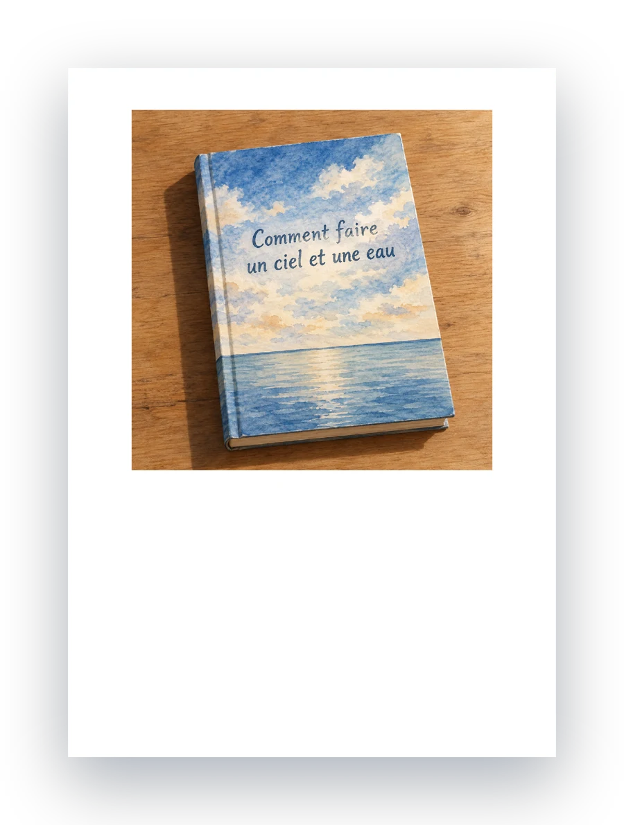 Le livre Comment faire un ciel et une eau, en 3D
