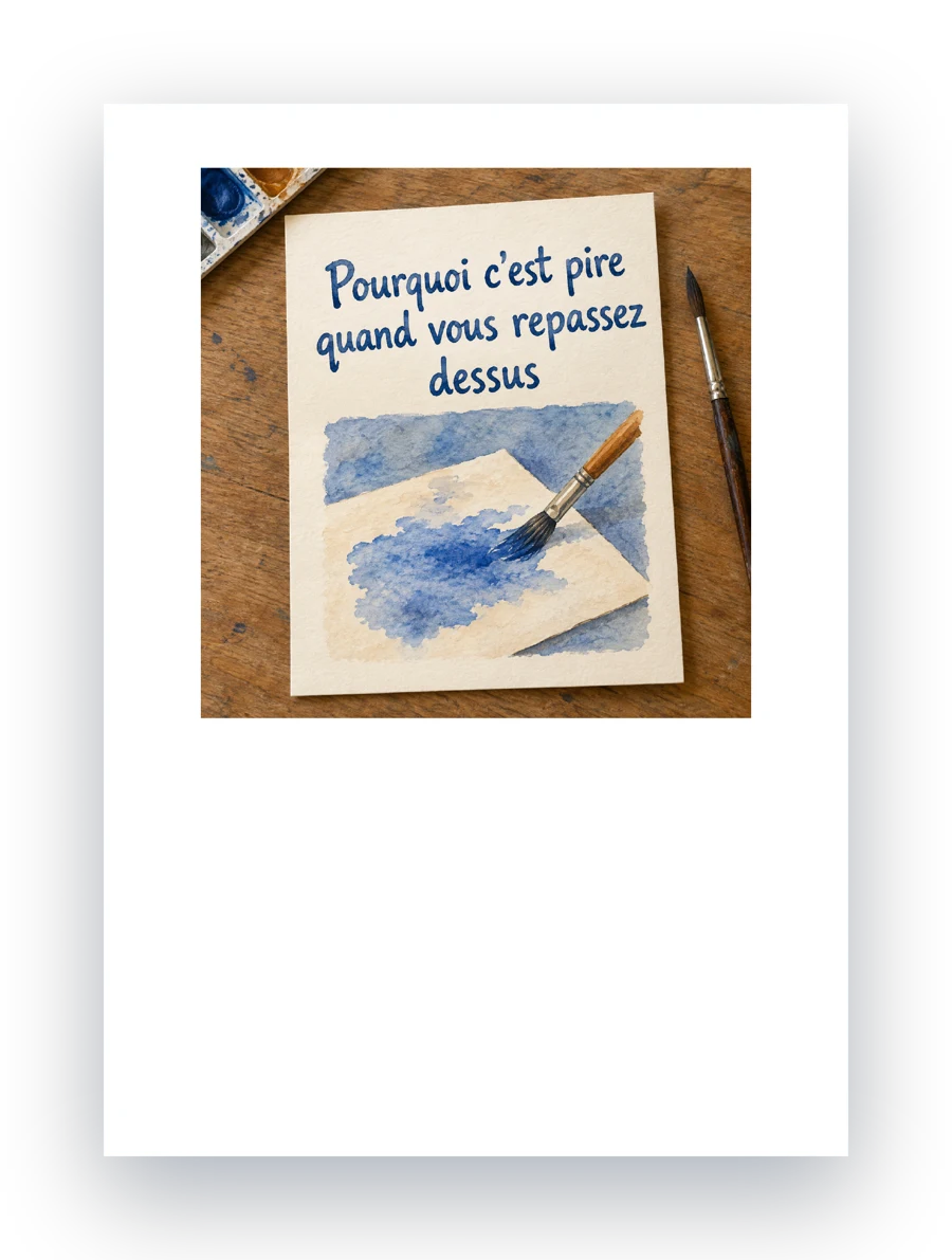 Le livre Pourquoi c'est pire quand vous repassez dessus, en 3D